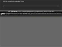 Tablet Screenshot of consciousawareness.com